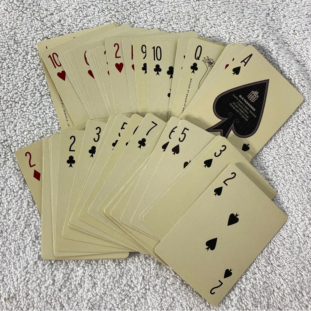5/$35 Maker’s Mark Red and Cream Vintage Style Playing Cards - Picture 3 of 14